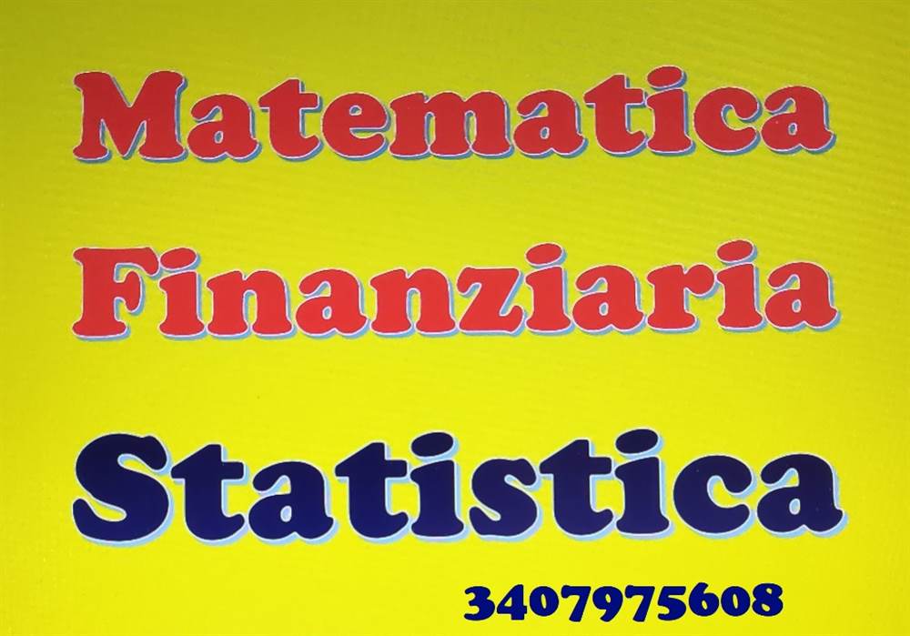 Lezioni di Statistica, Matematica Generale Finanziaria Bari